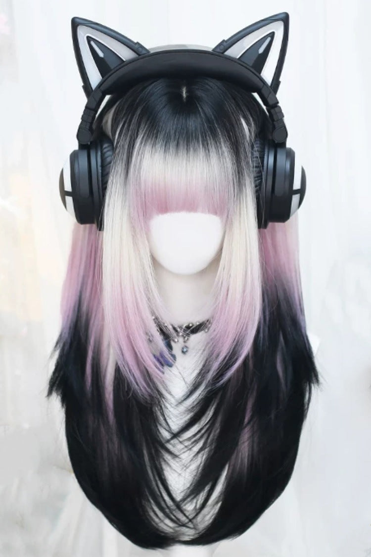 Dreamy Pink/Purple Gradient Sweet Lolita Long Straight Wig