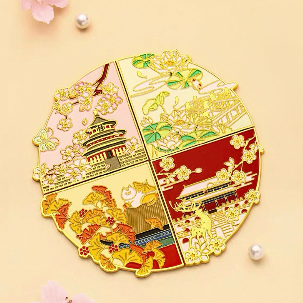 Four Seasons of China Fridge Magnet