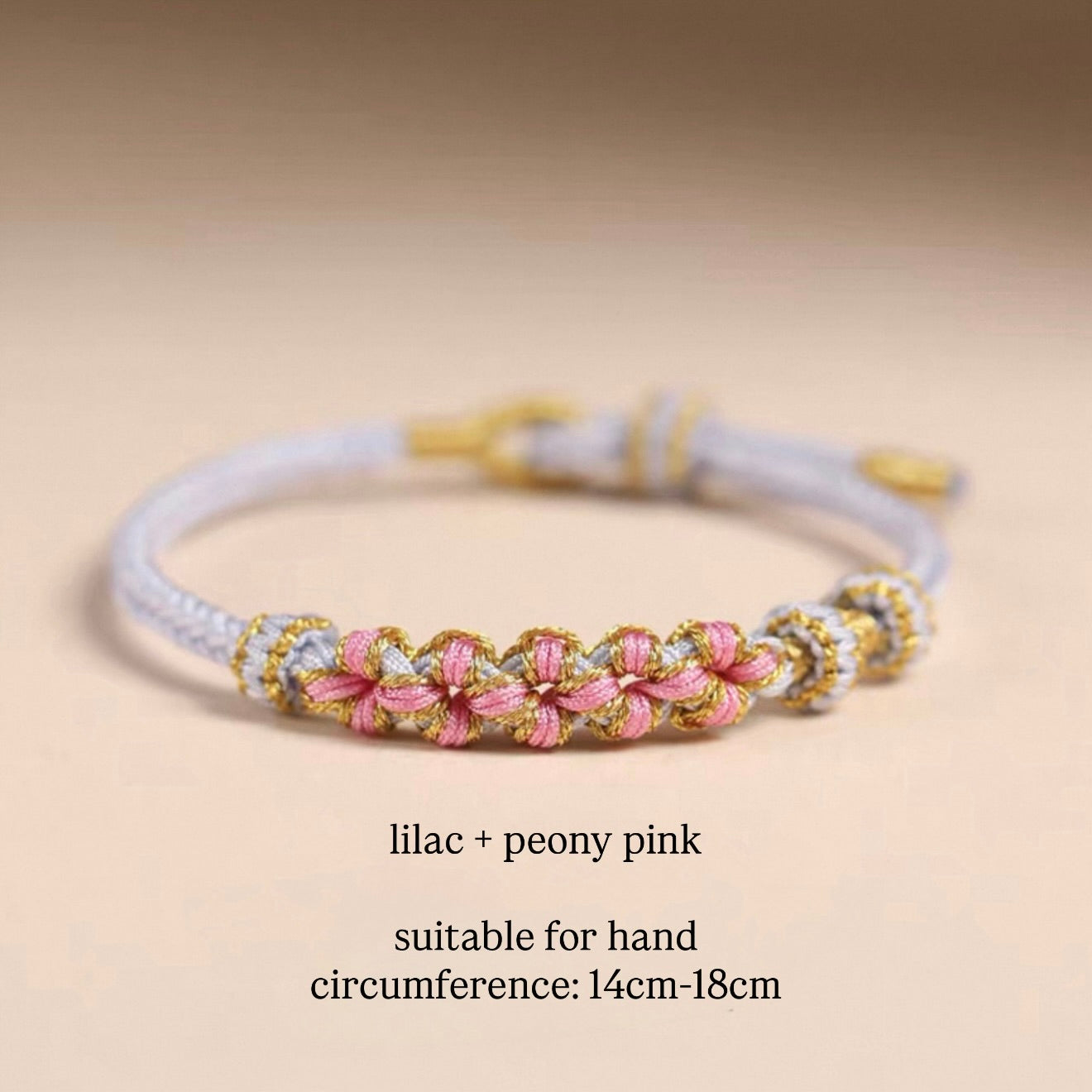 Sweet Peony Handwoven Chinese Knot Bracelet