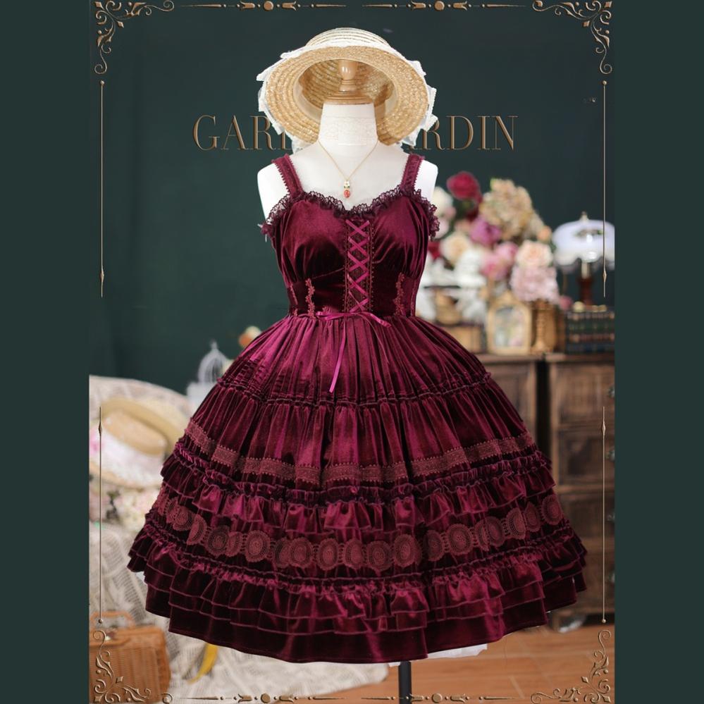 Elegant Chiffon Lolita Dress Silky Short Dream Bouquet JSK
