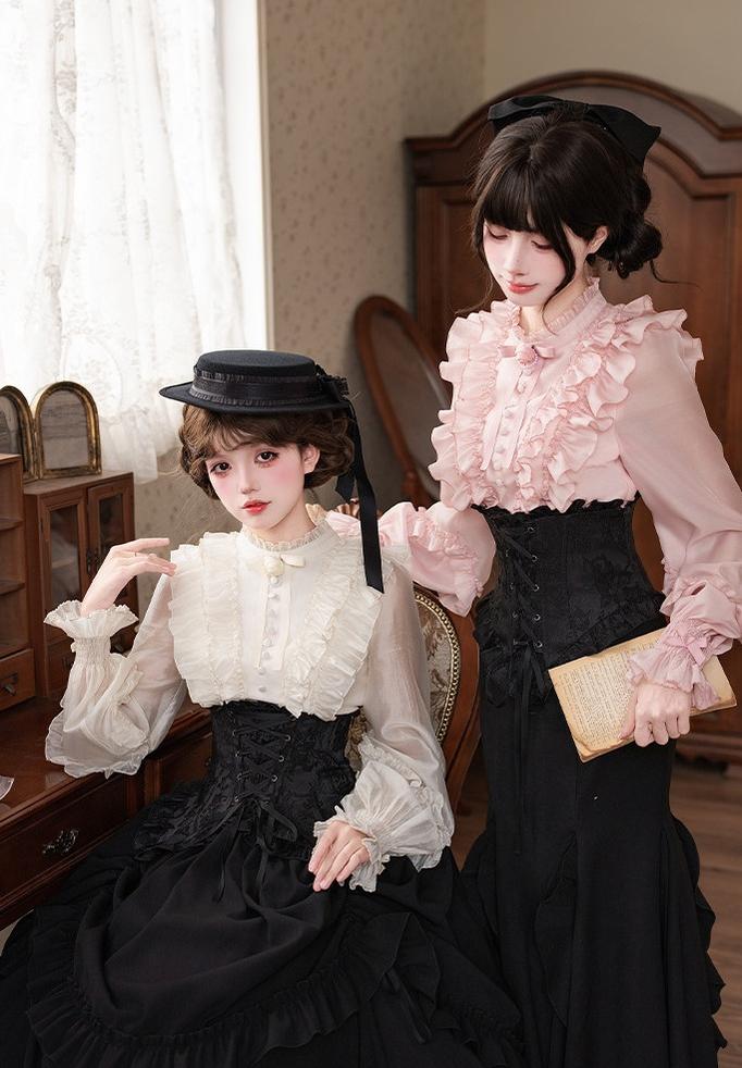Miss Laura - Versatile Classic Lolita Blouse, Lattern Sleeves