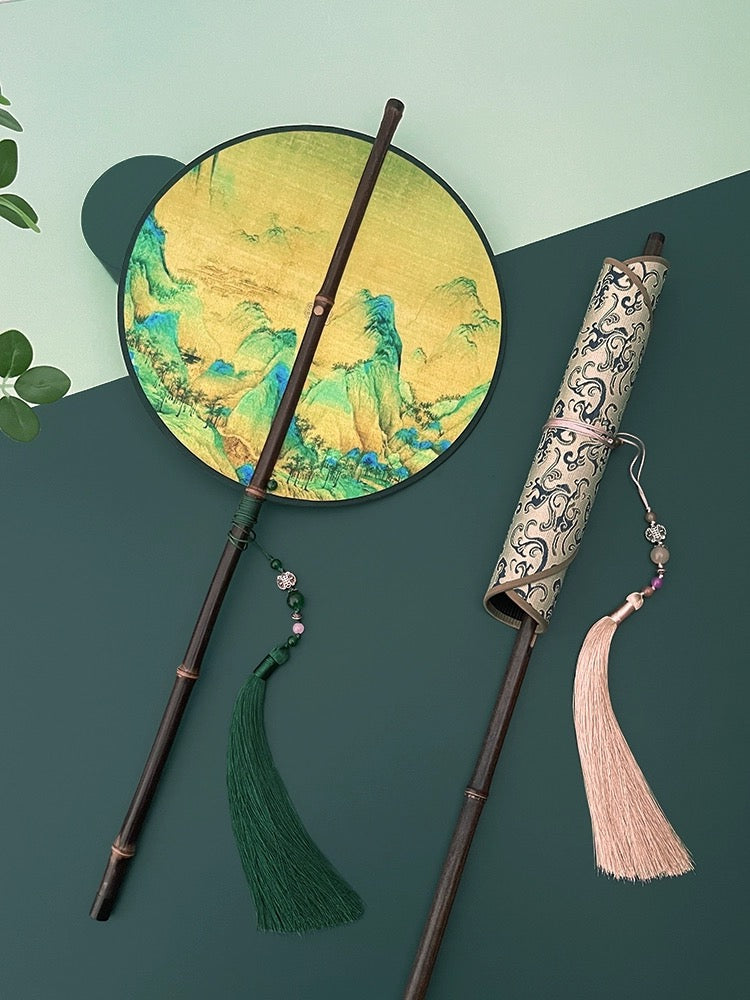 Thousand Mountains Traditional Chinese Round Hand Fan