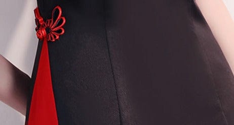 Aslinhanfu Old Shanghai style, satin fabric long Qipao