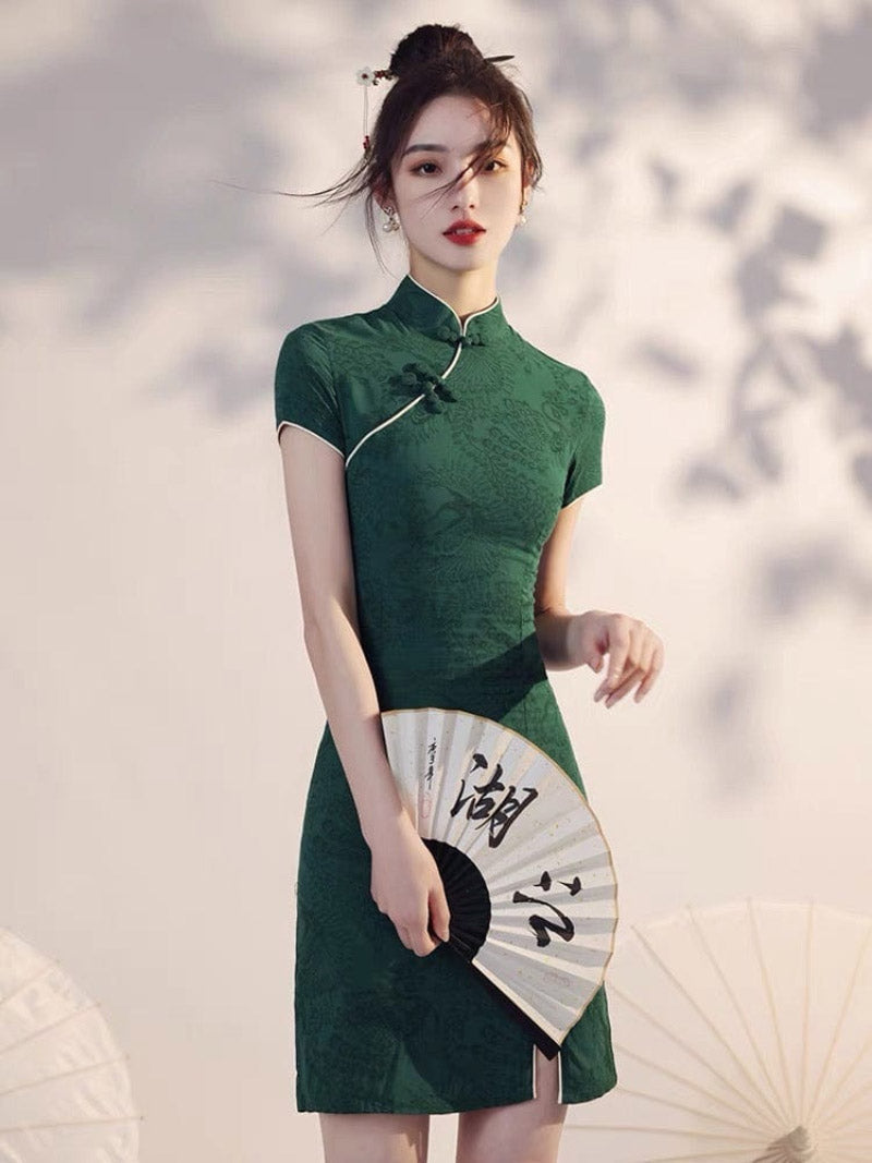 Aslinhanfu Qipao - HQJ short qipao
