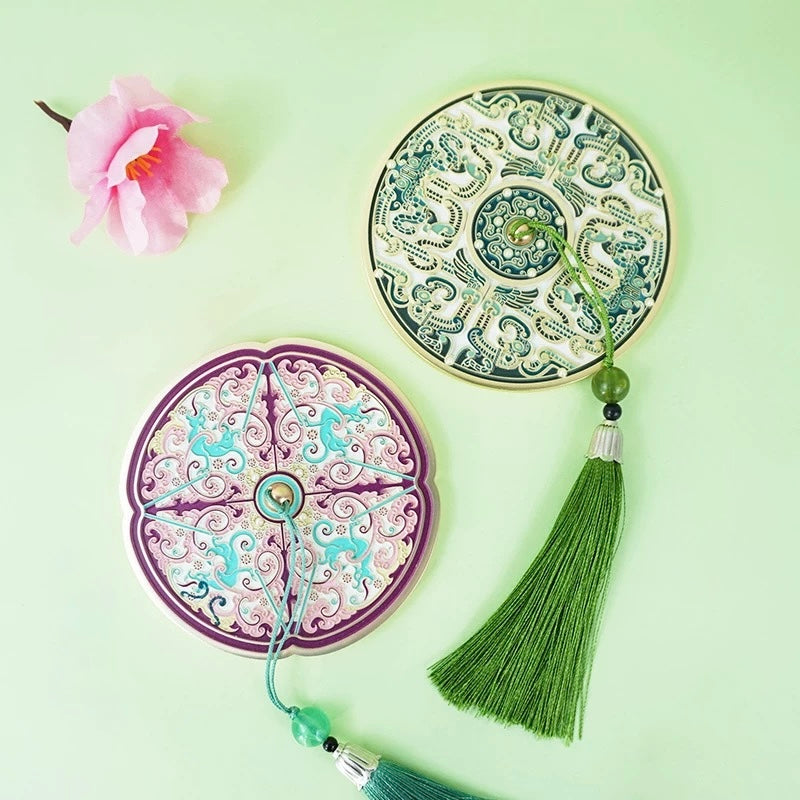Ancient Bronze Mirror-Inspired Chinese Pocket Mirror