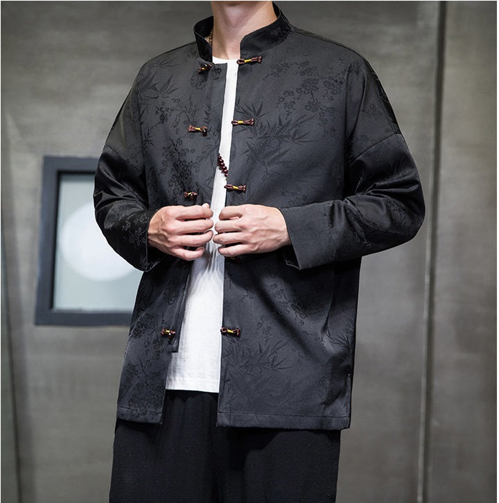 Black Chinese Jacquard Tang Jacket