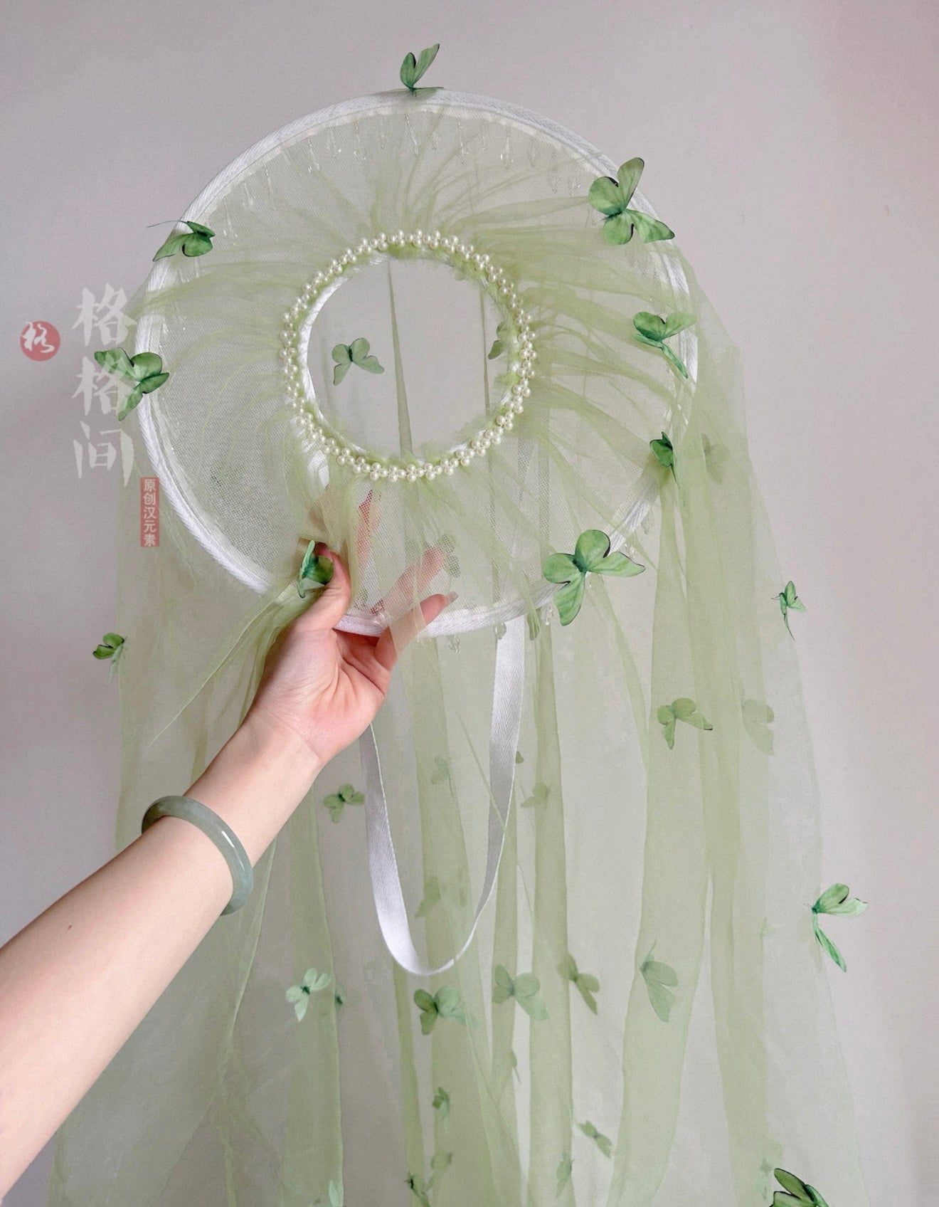 Butterfly Curtain Veil Hat (帷帽) - Tang Style with Butterfly Tassels