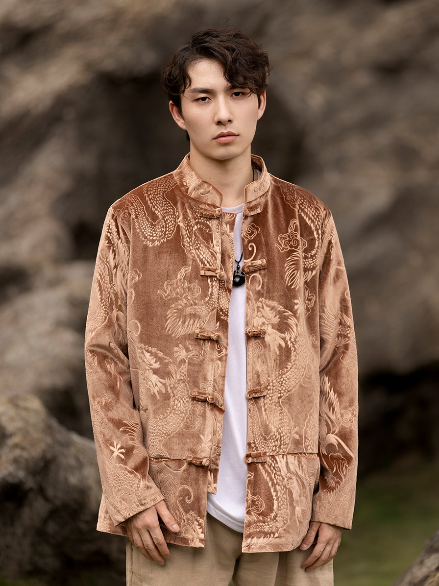 Mens Cold Weather Coats Chinese Style Tang Suit