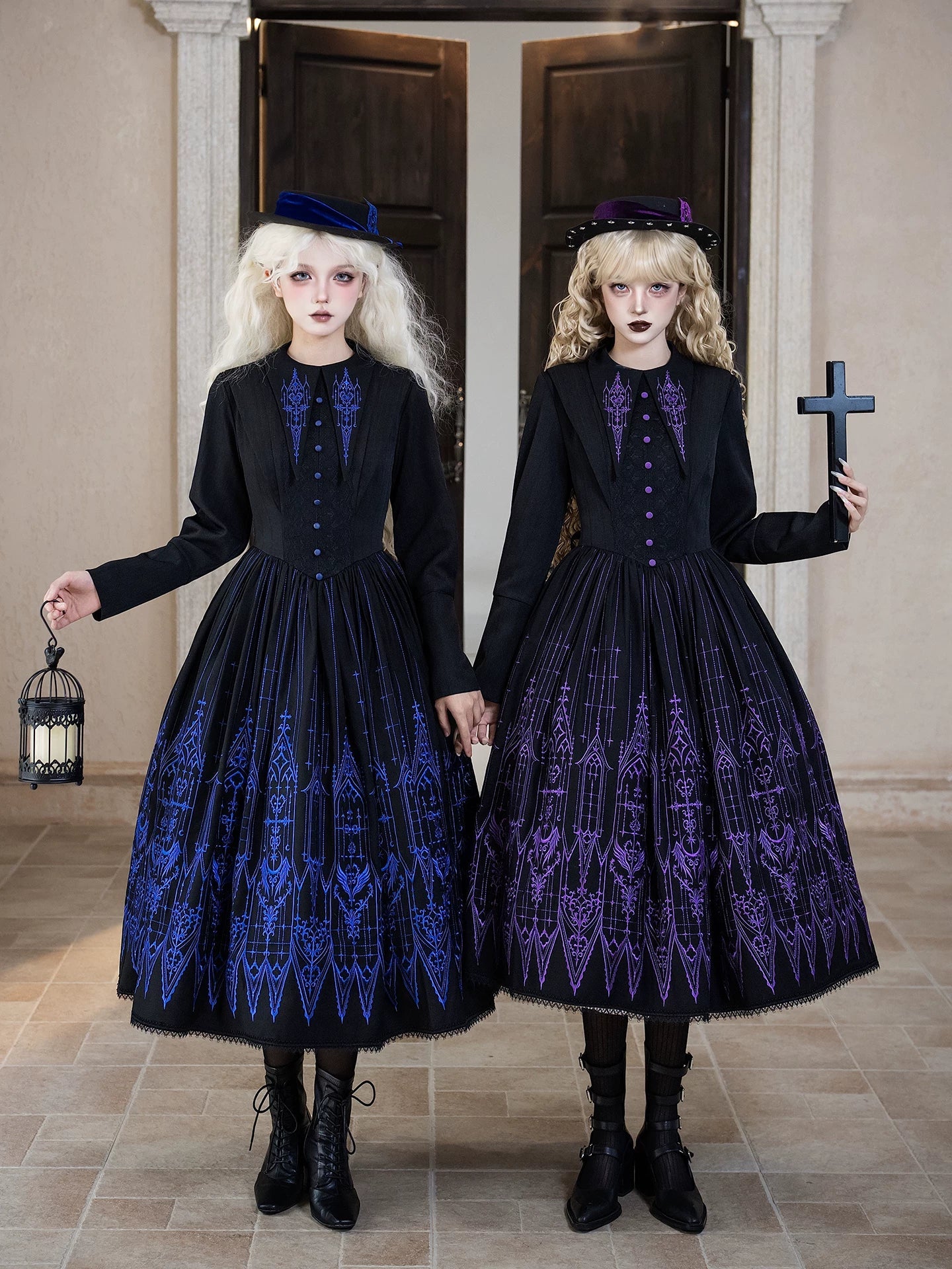 Dream Window - Gothic Lolita Church Embroidery OP Dress, Back Zipper