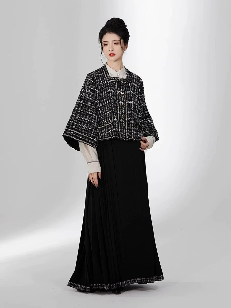 Ming Dynasty Modern Hanfu Mamianqun Outfit - Shuangshu 双姝