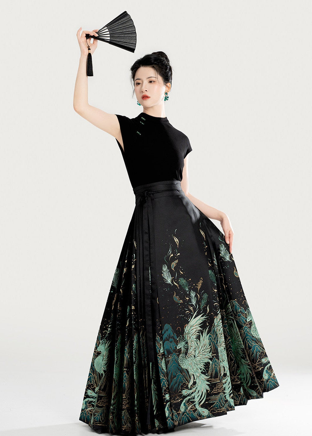 Phoenix | Modern Ma Mian Skirt Set (青羽)