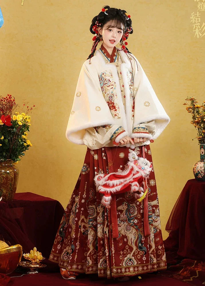 Celestial Steed | 3-Piece 2026 New Year Ming Hanfu (天马贺岁)