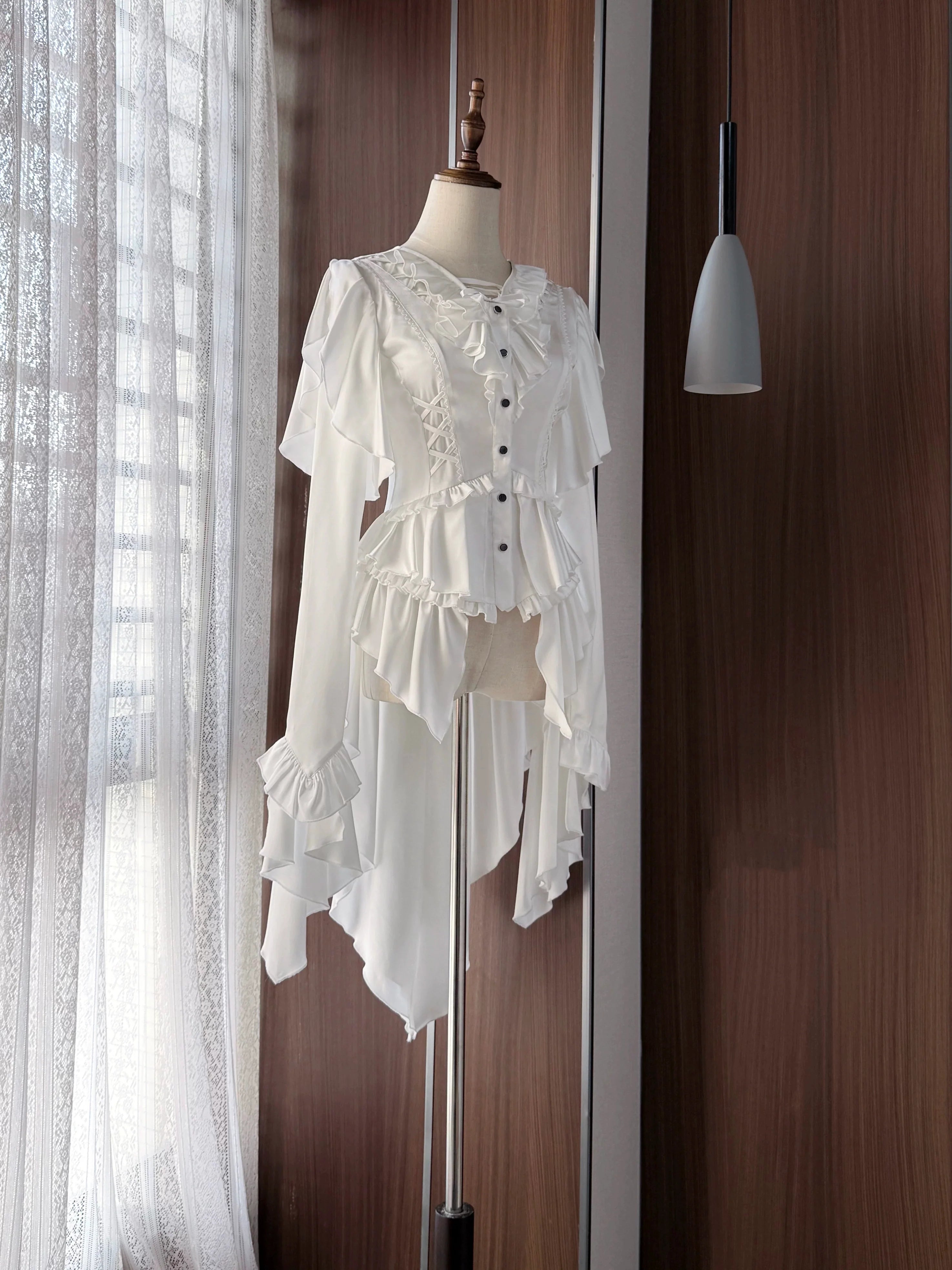 Abyssal Echo - Mermaid Inspired Ouji Lolita Shirt & Side Zipper SK Dress