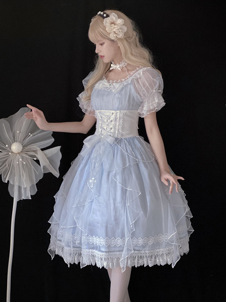 Mermaid Princess - Lolita Short Sleeve OP Dress