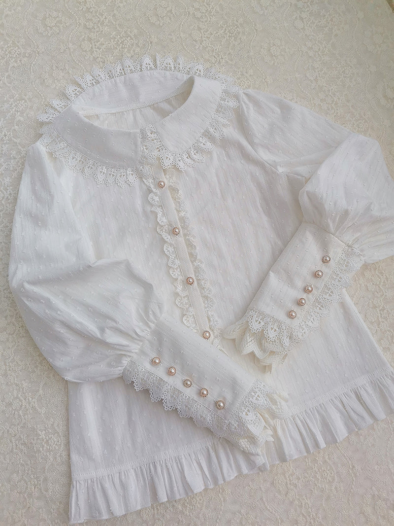 Sweet Lolita Peter Pan Collar Cotton Blouse
