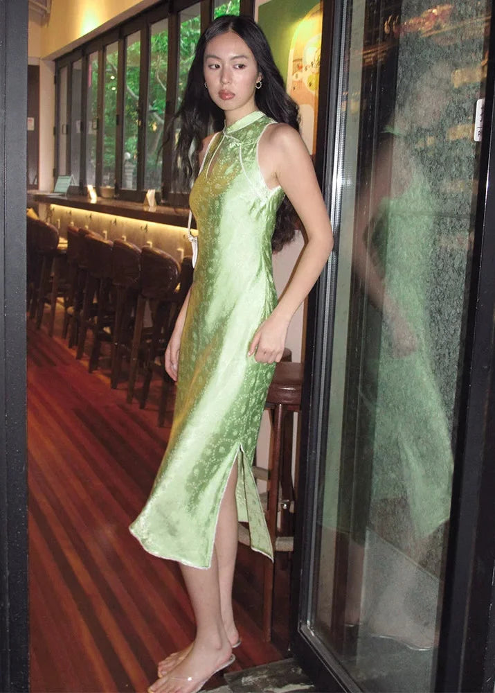 Radiant Blossom | Modern Midi Qipao Dress (夭夭其华)
