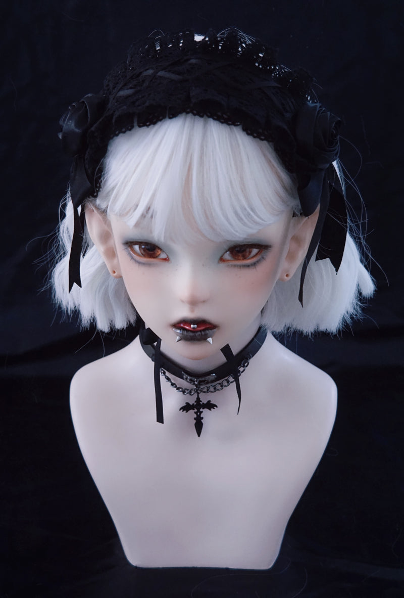 Strange Sugar - Gothic Handmade Black Rose Hairband
