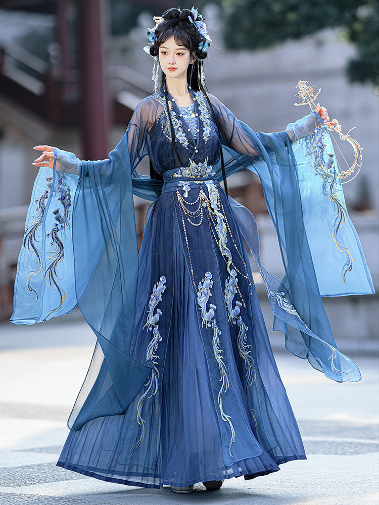 Wei Jin Dynasty Qiyao Ruqun Hanfu | Dragon Queen of the West Sea 西海龙王