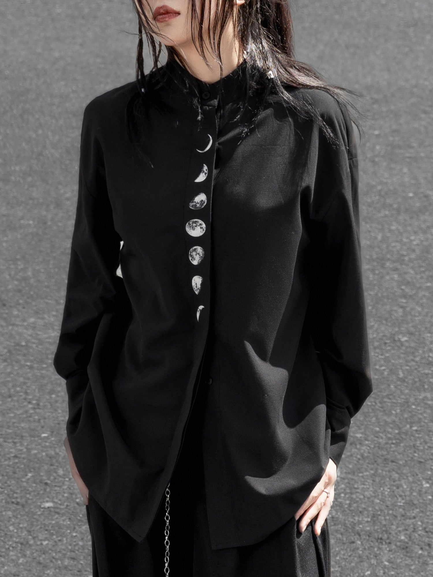 New Chinese Style Moon Phase Long Sleeve Top (Preorder)
