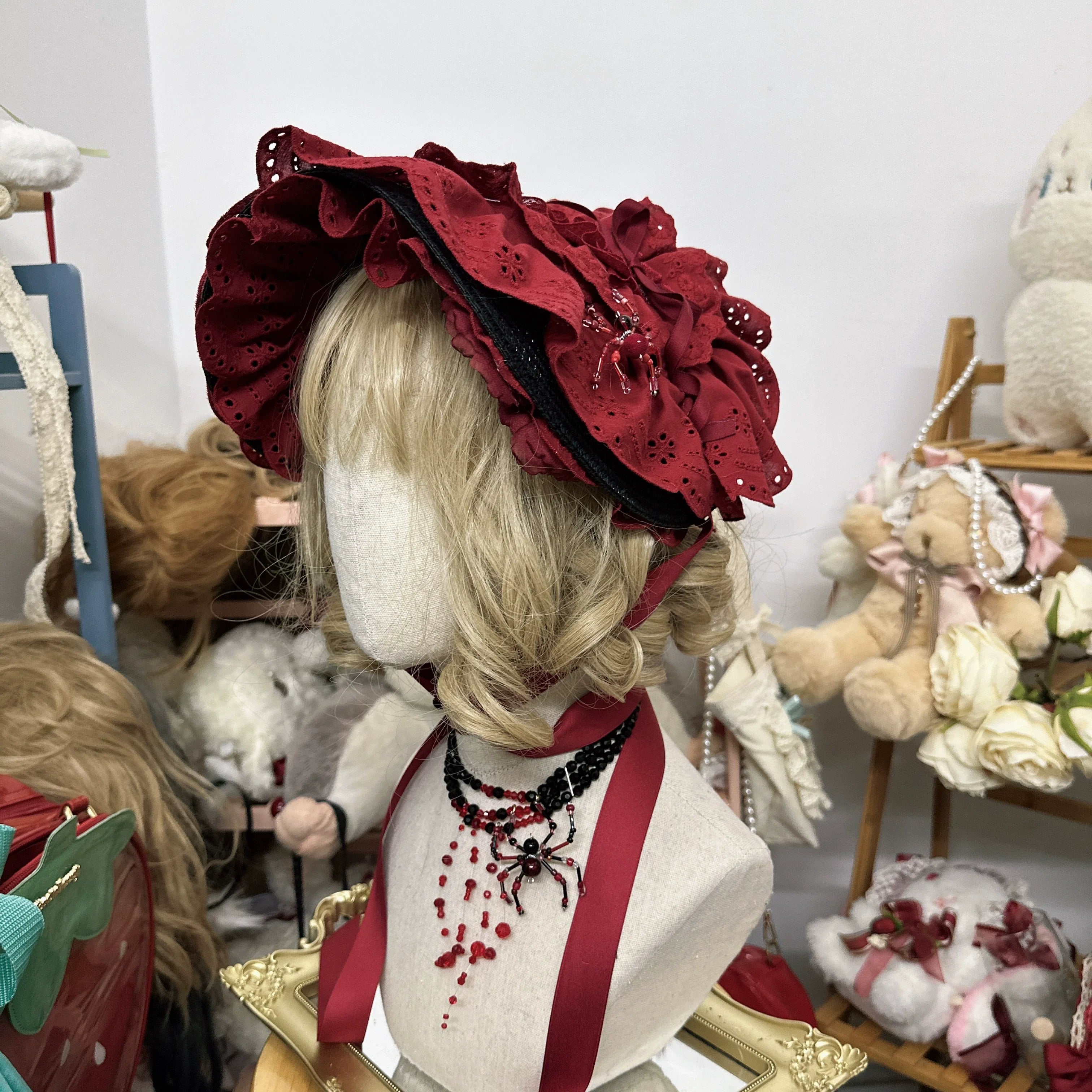 Gothic Lolita Bonnet Pure Cotton Hat