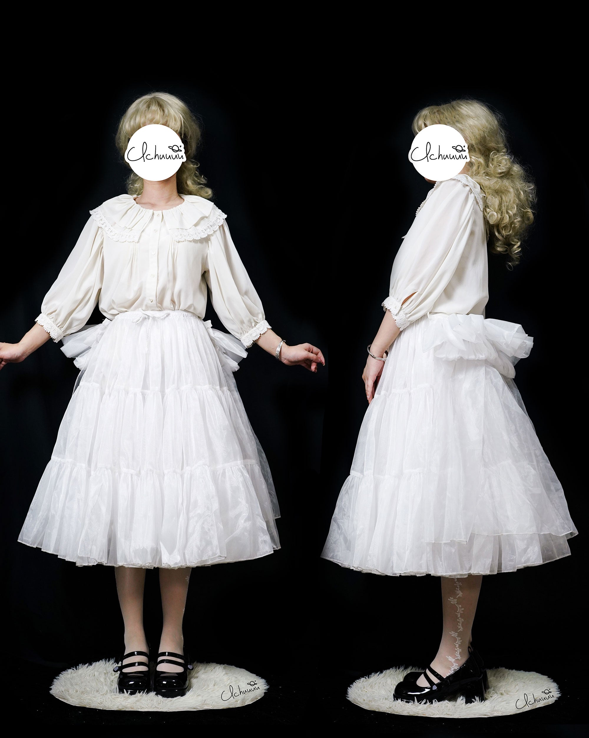 Elegant Lolita Hip Petticoat with Detachable Hip Pad