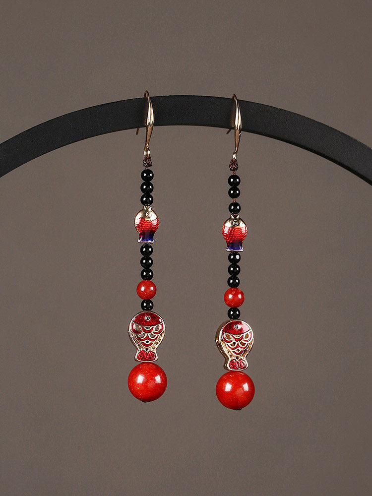 Little Scarlet Fish Earrings | Cheongsam Jewelry