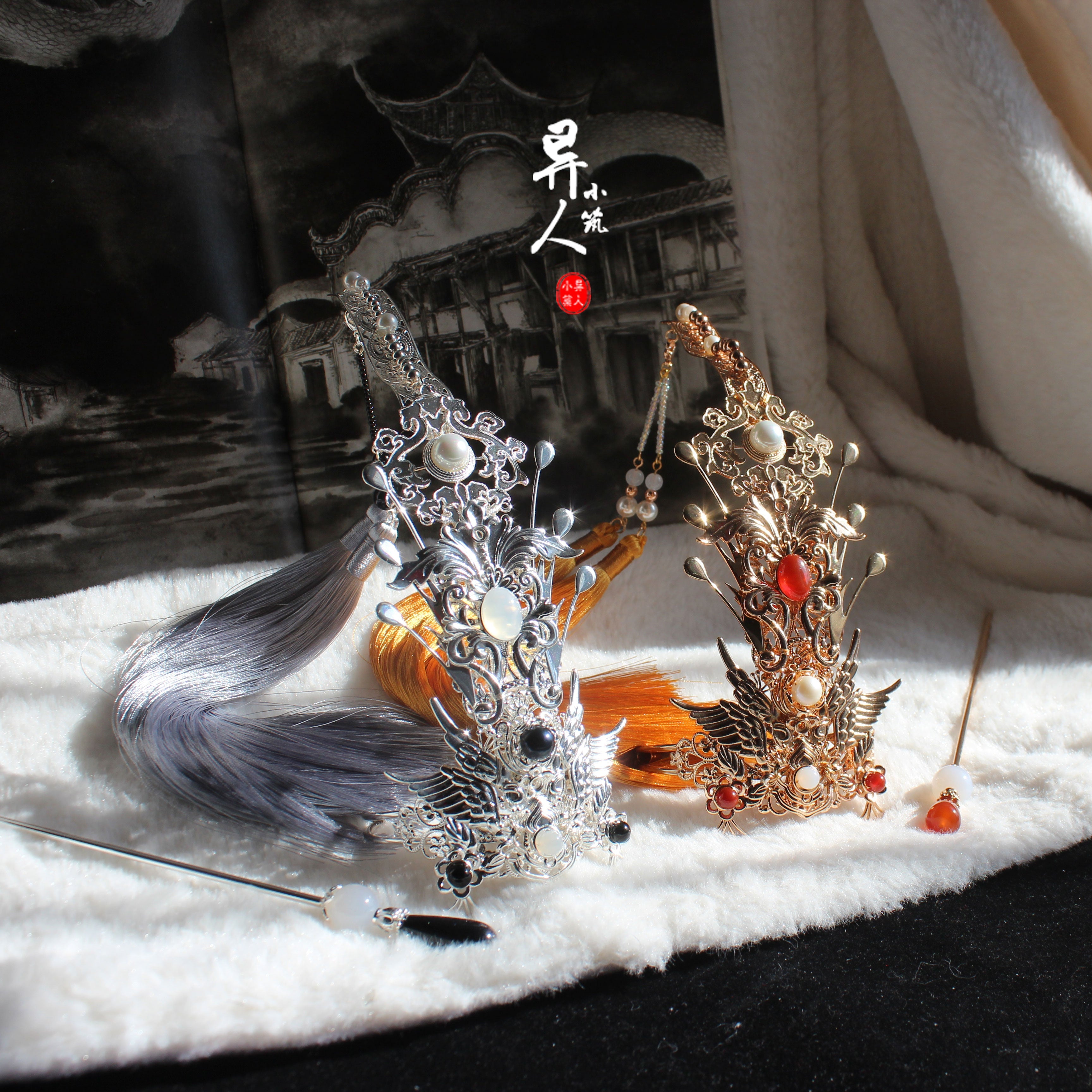 Golden Phoenix - Unisex Hanfu Hair Crown