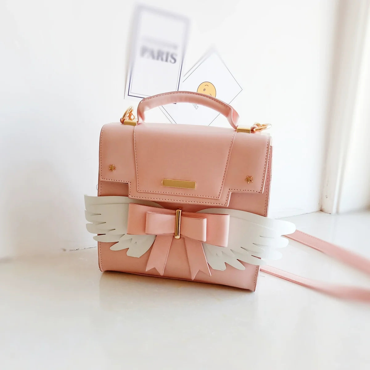 Prime Sister - Sweet Lolita Shoulder Bag Wings Bow Design High Capacity Bag