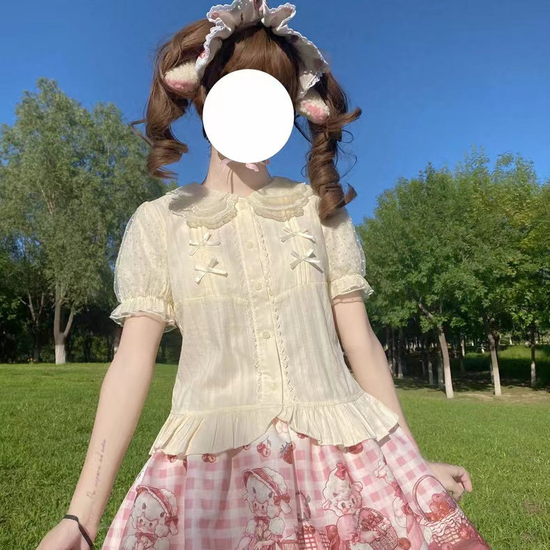 Little Fluttershy - Multi-Colored Cotton Lolita Shirt