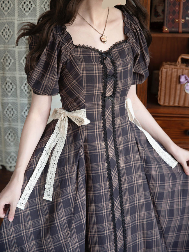 Josephine Academy - Elegant Lolita Black Plaid OP