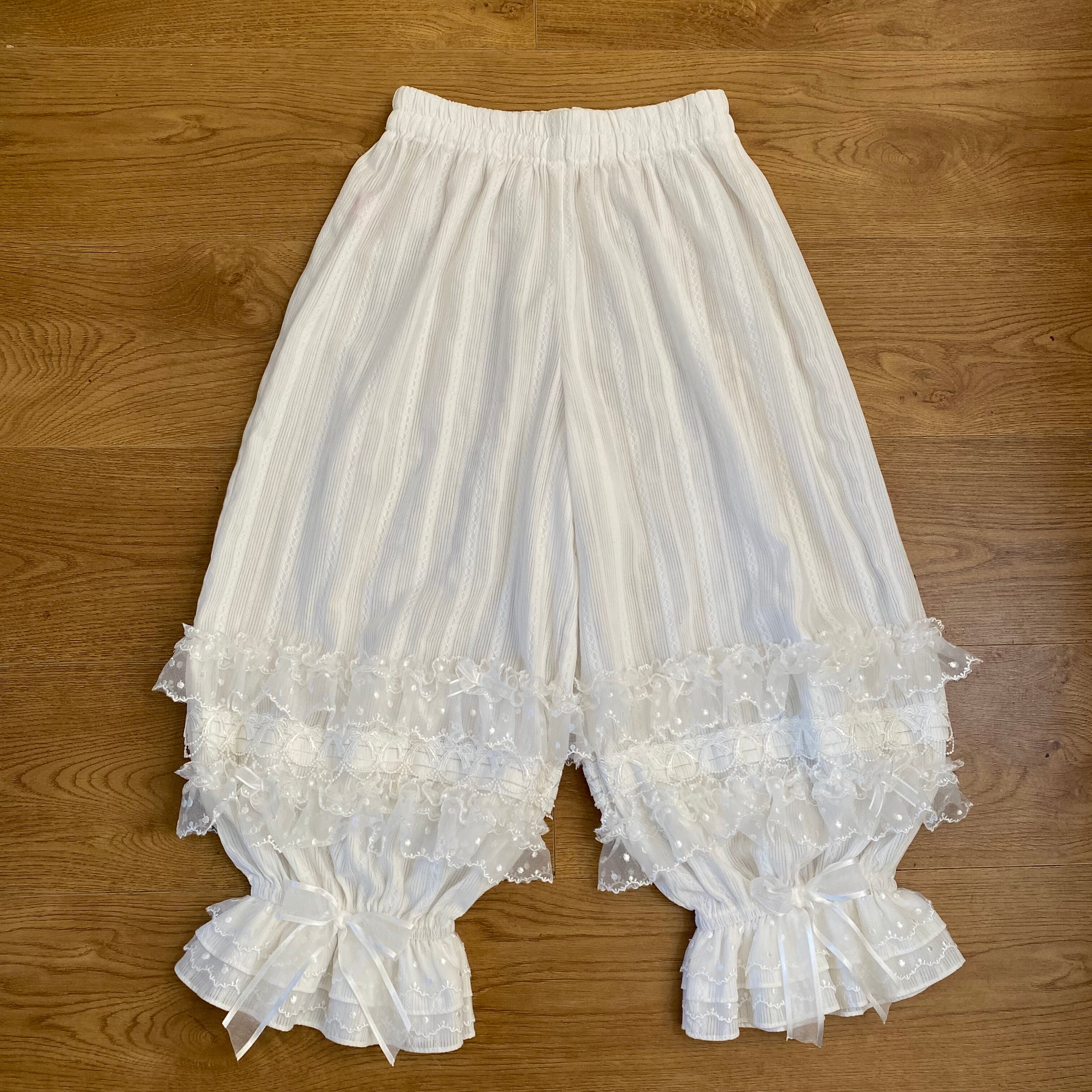 Cotton Lolita Bloomers with Polka Dot Tulle