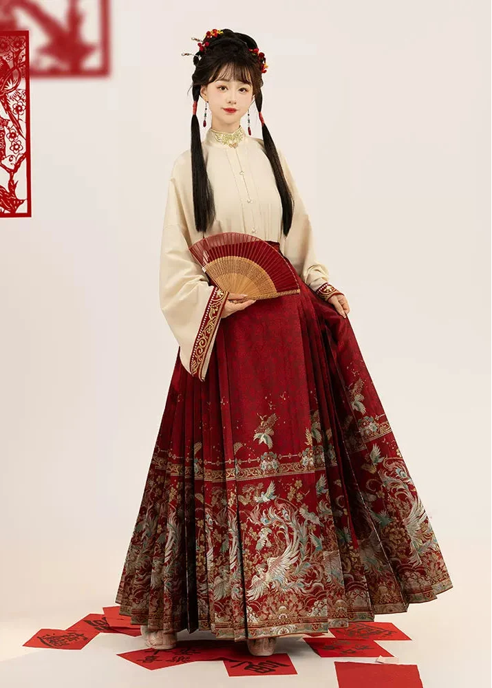 Snow Phoenix | Modern Custom Made Ma Mian Skirt (雪凰)
