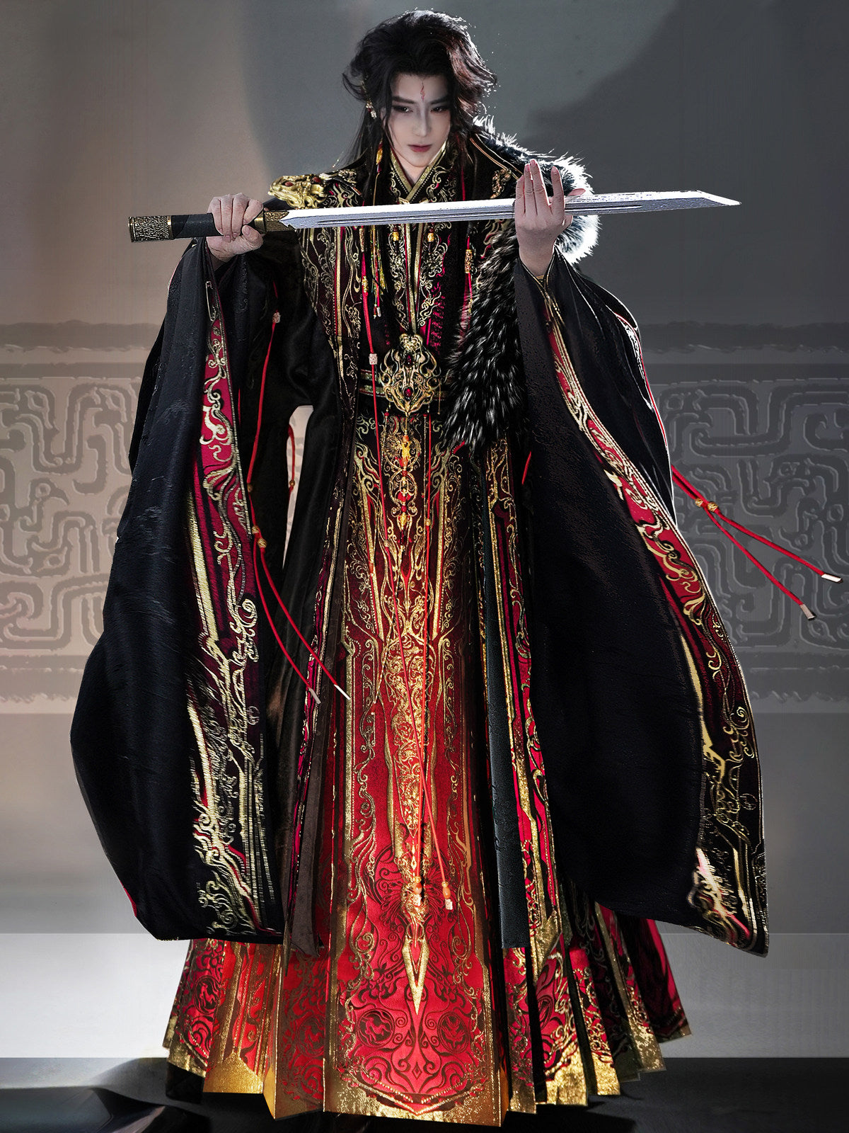 Princes and Generals Xianxia Hanfu Set with Cloak | Chinese Fantasy Period Drama Style