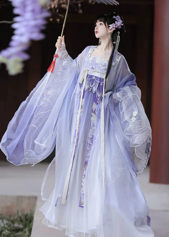 Wisteria Dream | 4-Piece Embroidered Hanfu (芳华)