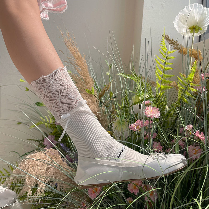 Sweet Lolita Accessory Patchwork Lace Pile Socks