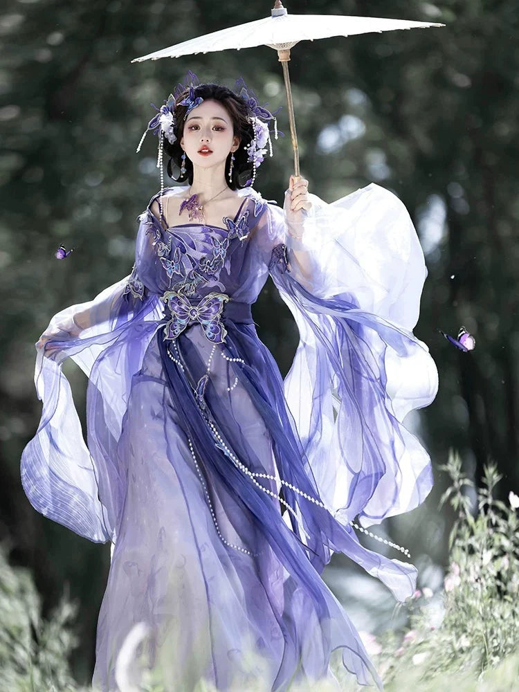 Wei Jin Dynasty Qiyao Ruqun Hanfu | Night Butterfly