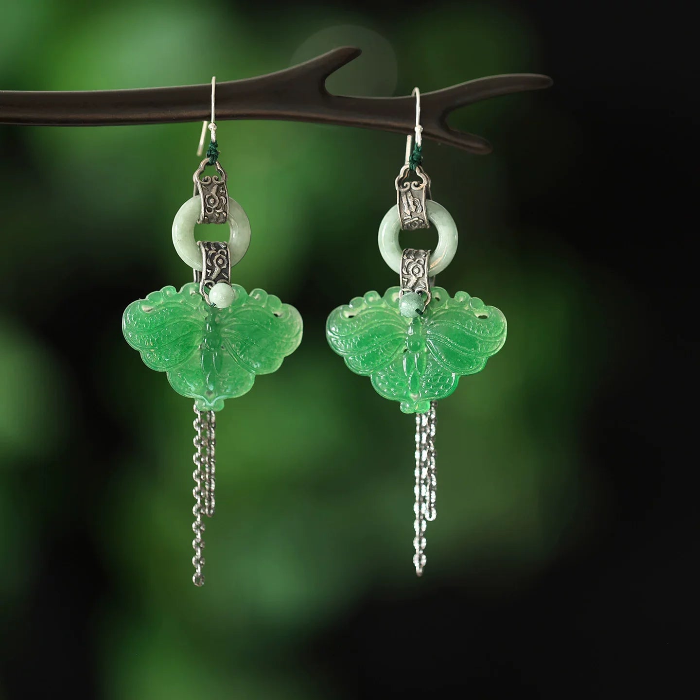 Jaded Butterfly Earrings | Cheongsam Jewelry