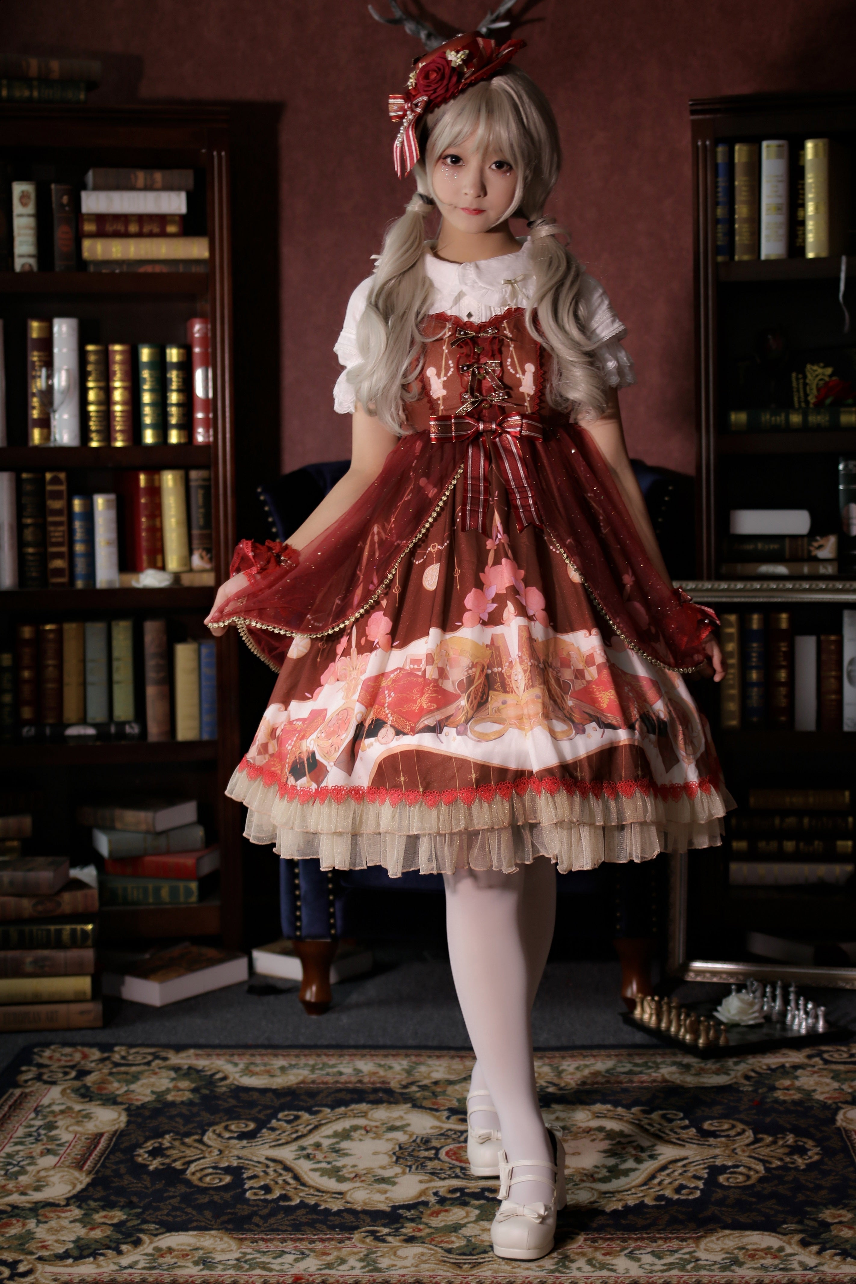 Clock Encounter - Summer Lolita JSK Dress