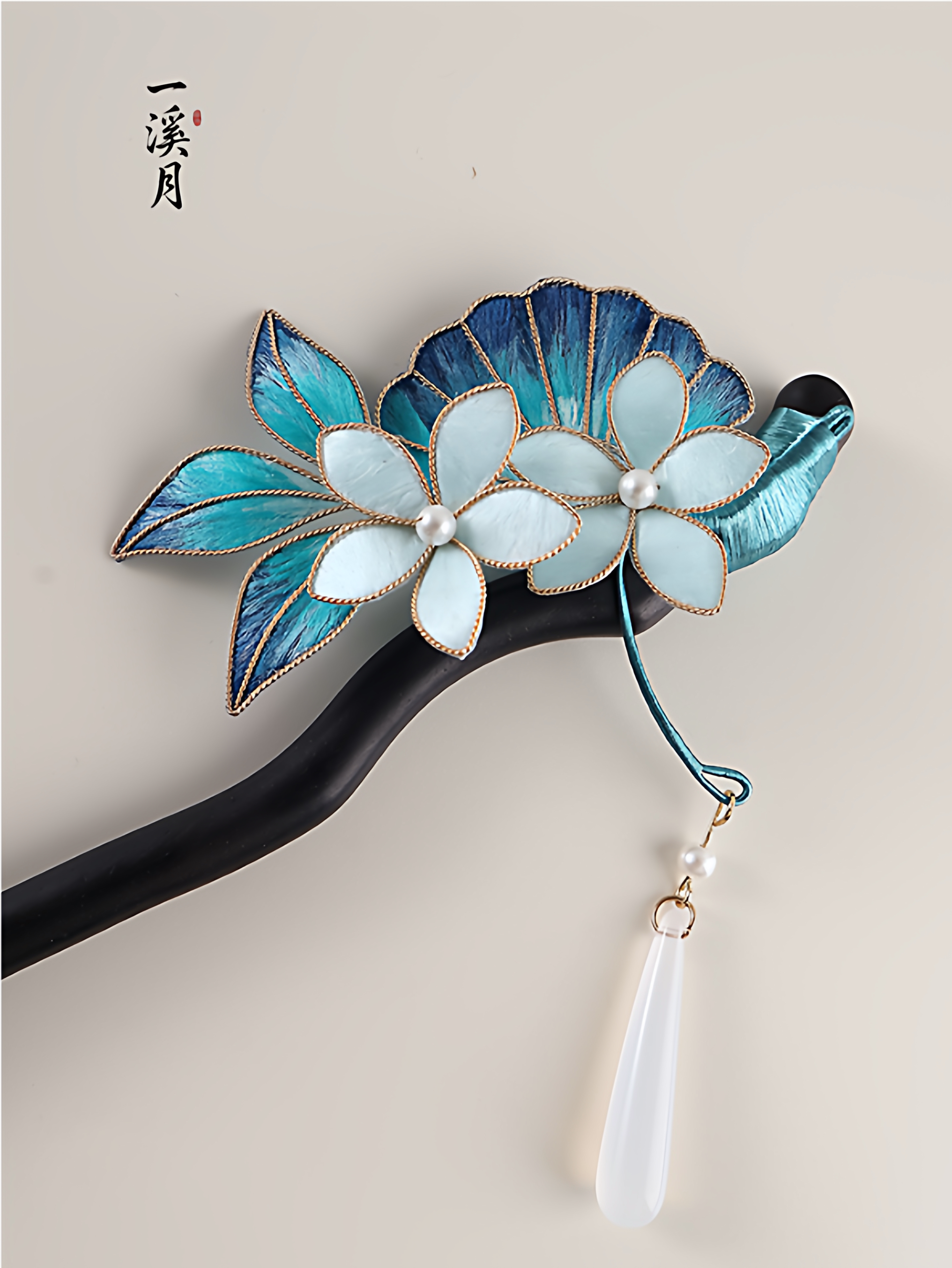Deep Sea Floral Hair Stick | Traditional Chinese Hair Accessory