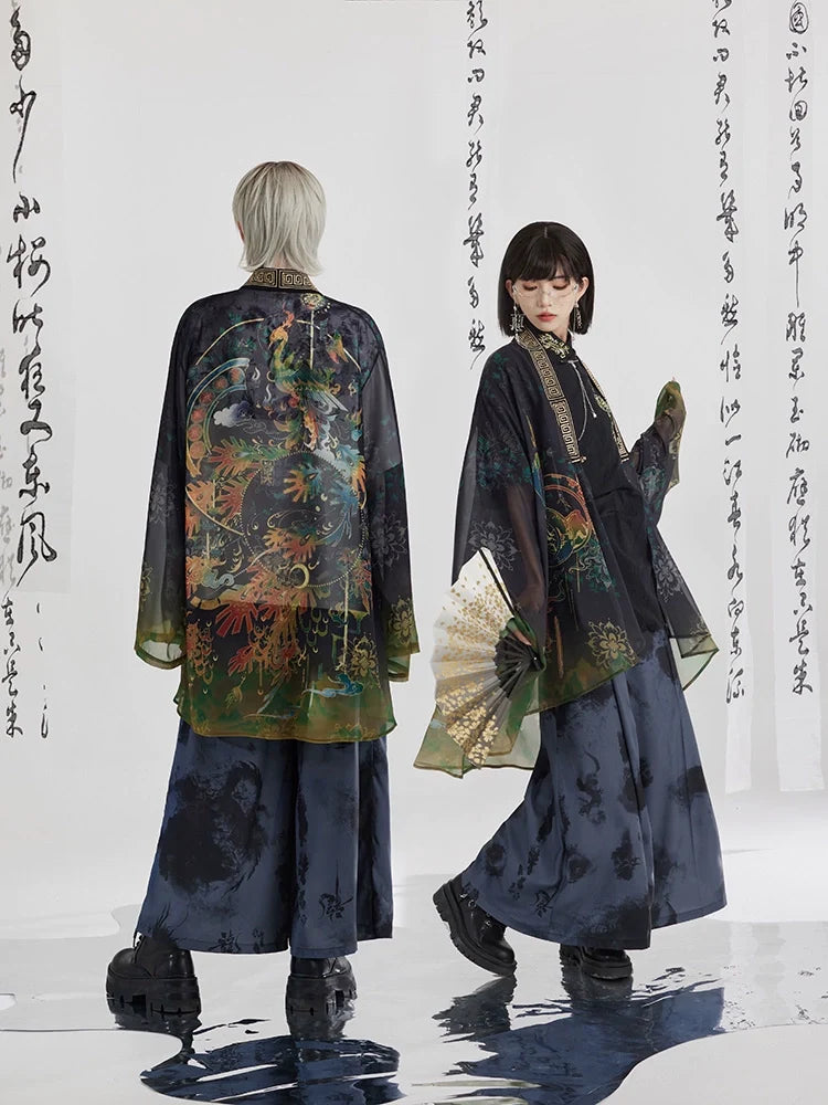 Bronze Finch Feather 青铜雀羽 - Printed New Chinese Style Sunscreen Jacket