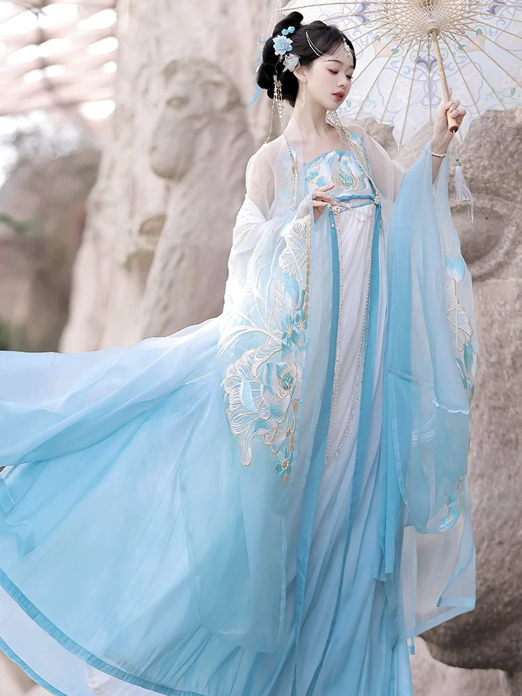 Hibiscus - Tang Dynasty Style Hanfu Dress Heziqun