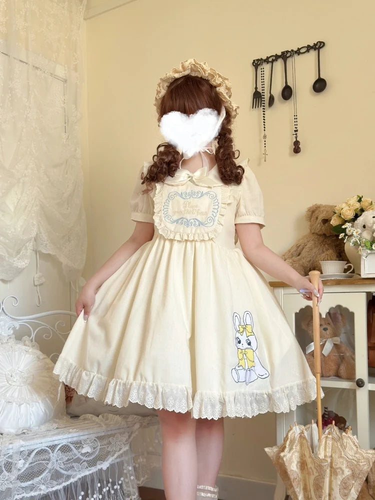 Sweet Dream Bunny - Plus Size Kawaii Lolita Apricot OP