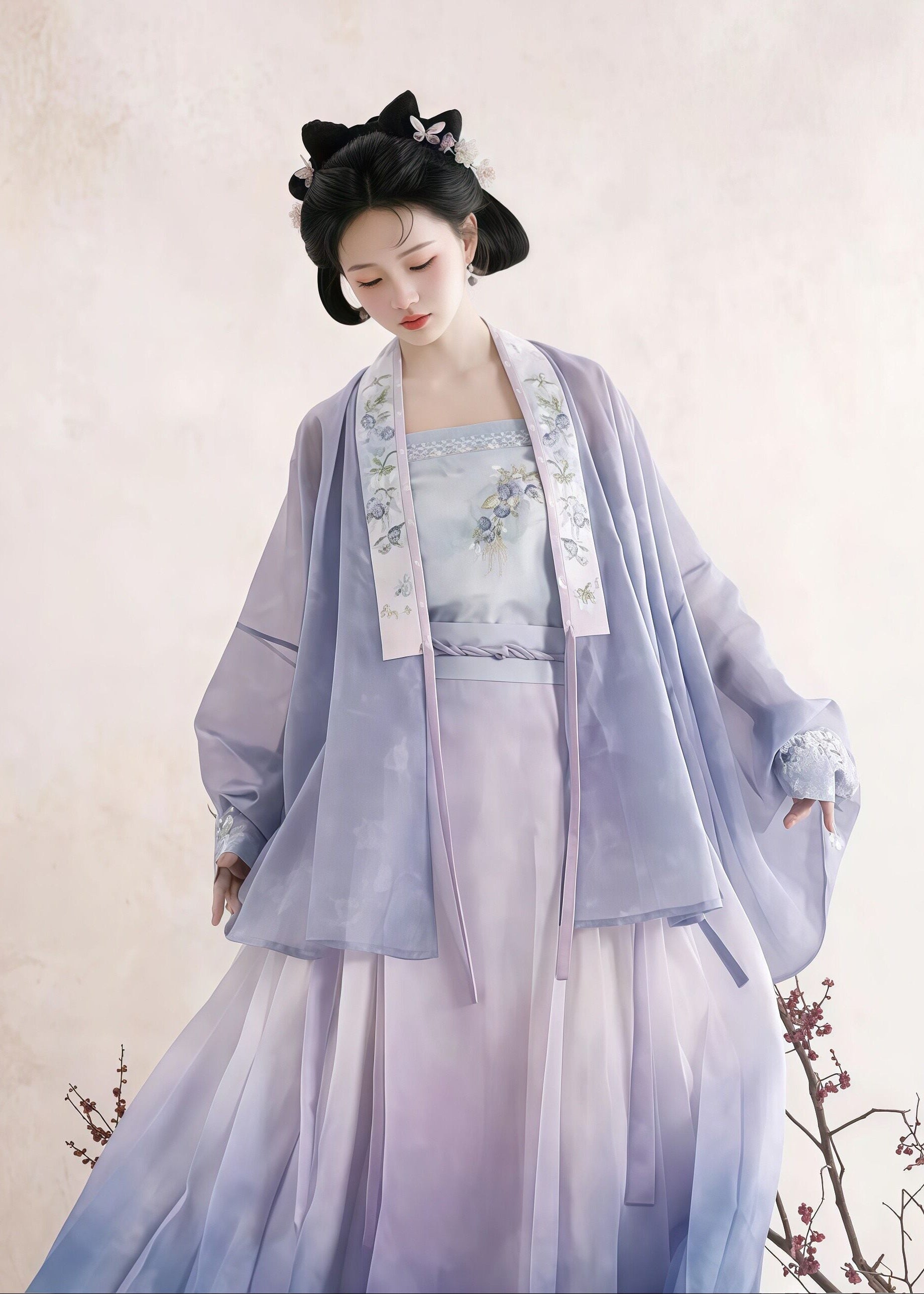 Blueberry | 3-Piece Plus Hanfu (蓝莓)