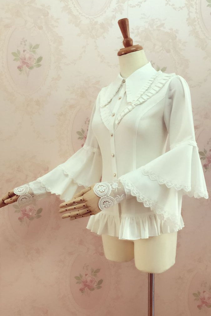 Elegant Lolita Long Sleeve Slim Fit Blouse