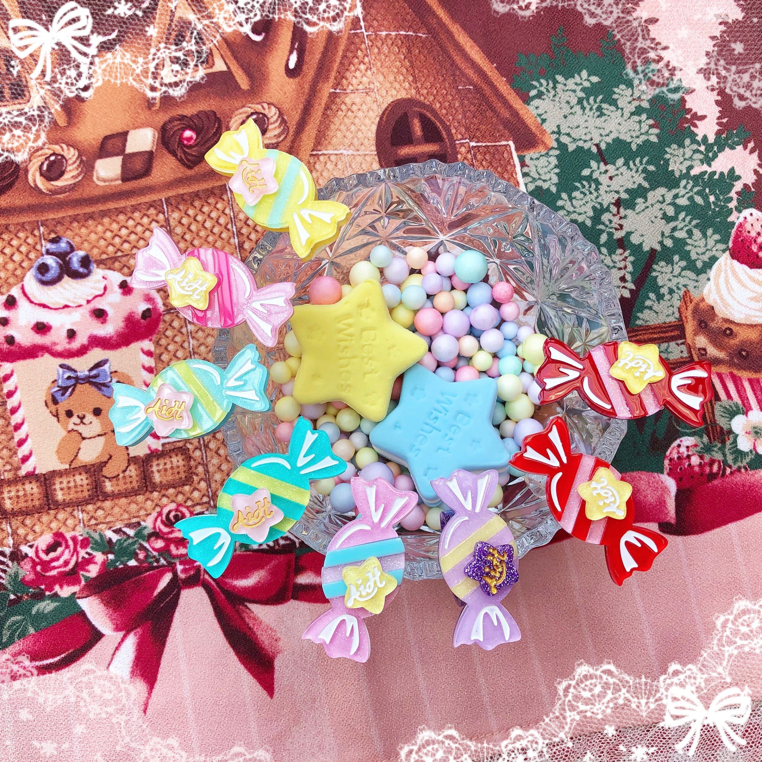 Rainbow Candy - Sweet Lolita Ring Hairclip