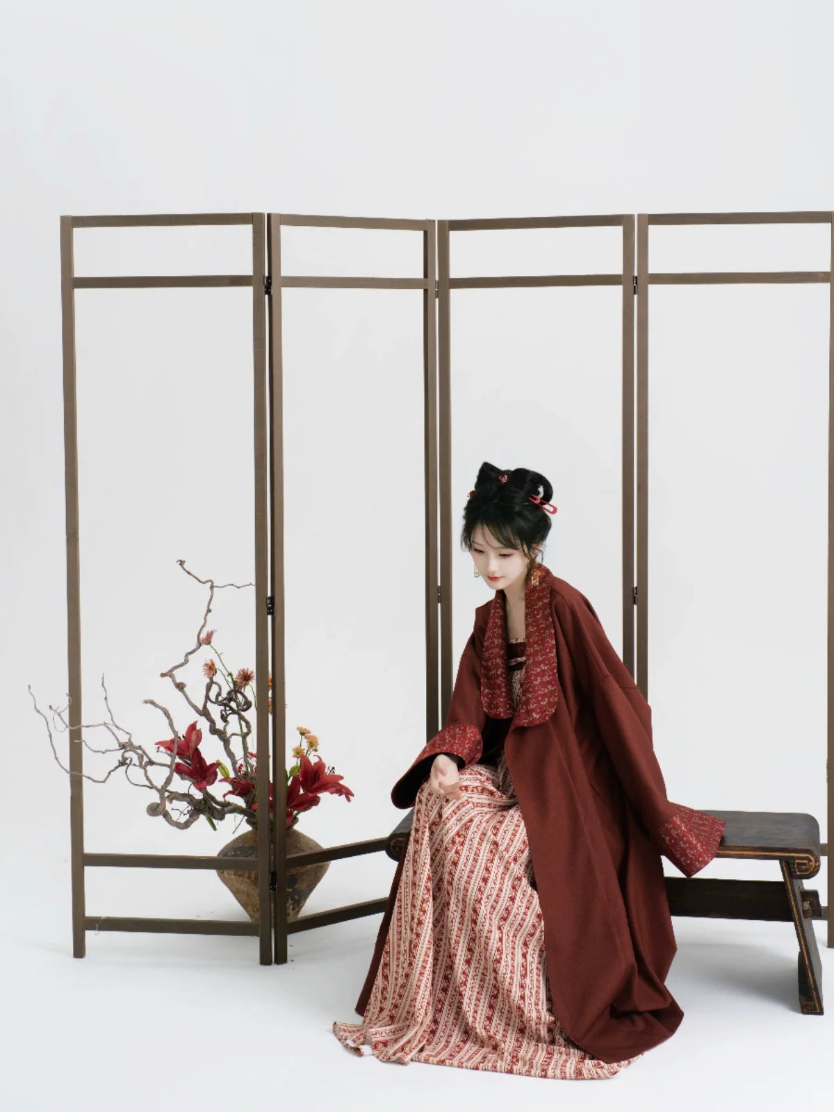 Cinnabar Night 朱砂夜行 - Modern Tang Dynasty Hanfu Dress (Preorder)