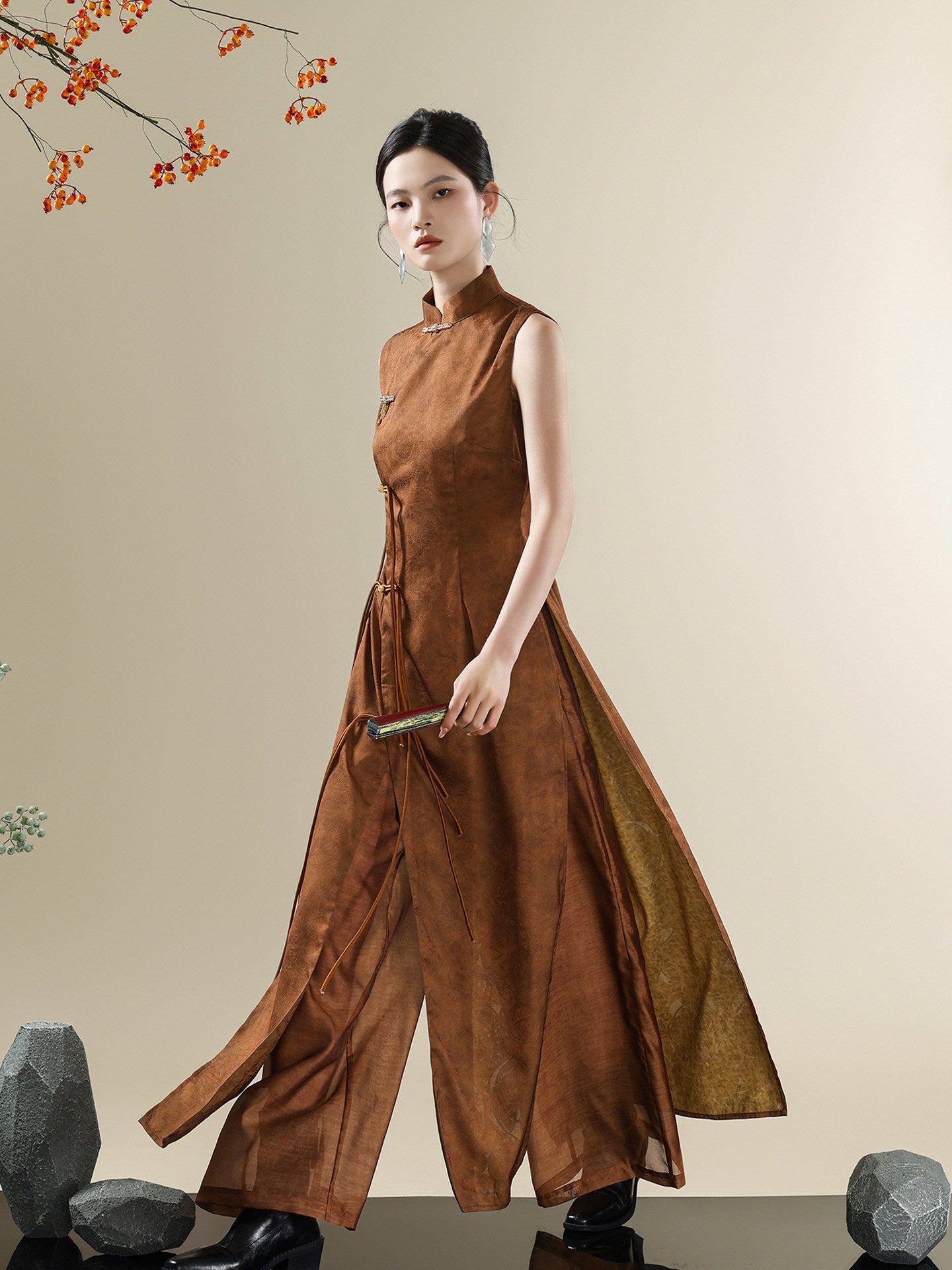 Modern Ode-Inspired Qipao Dress | New Chinese Style Slim Cheongsam