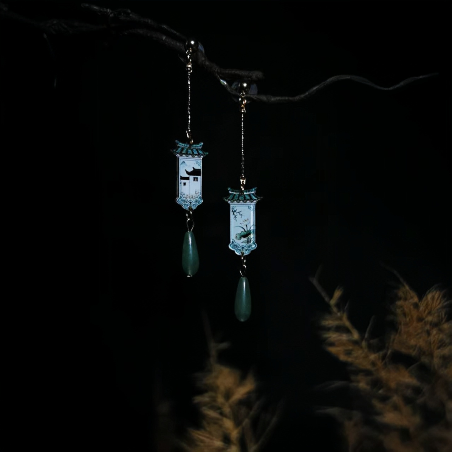 Chinese Cottage Earrings | Hanfu Jewelry