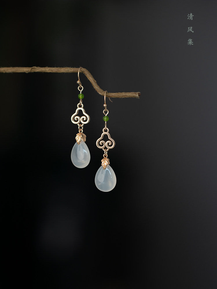 Clouds and Droplets Antique Earrings | Hanfu Jewelry