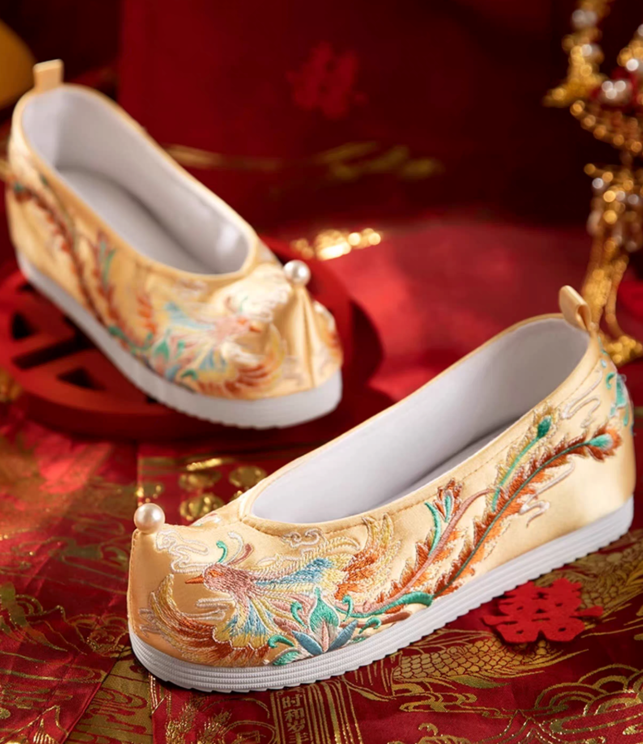 Jixiang Traditional Chinese Bridal Hanfu Shoes
